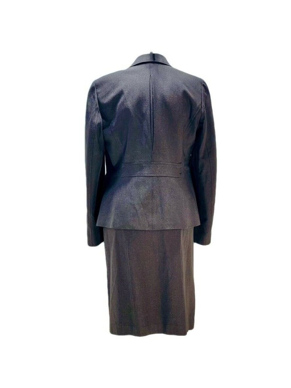 DKNY City Womens Black Blazer & Skirt Suit Set Size 8 With Pink Striped Lining - Picture 5 of 12